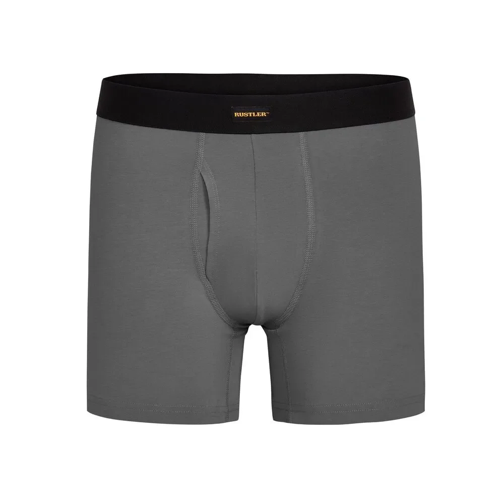 Wrangler 10-pack Comfort Cotton Rustler Boxer Briefs Men's L Blue Gray Charcoal